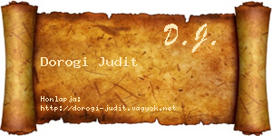Dorogi Judit névjegykártya